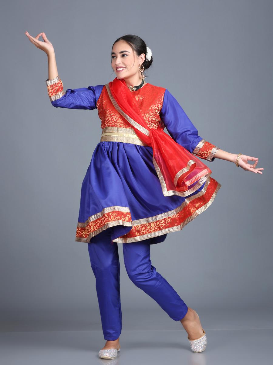 Women Kathak Dance Dress Anarkali Style Costume (One Size) – The Dance Bible