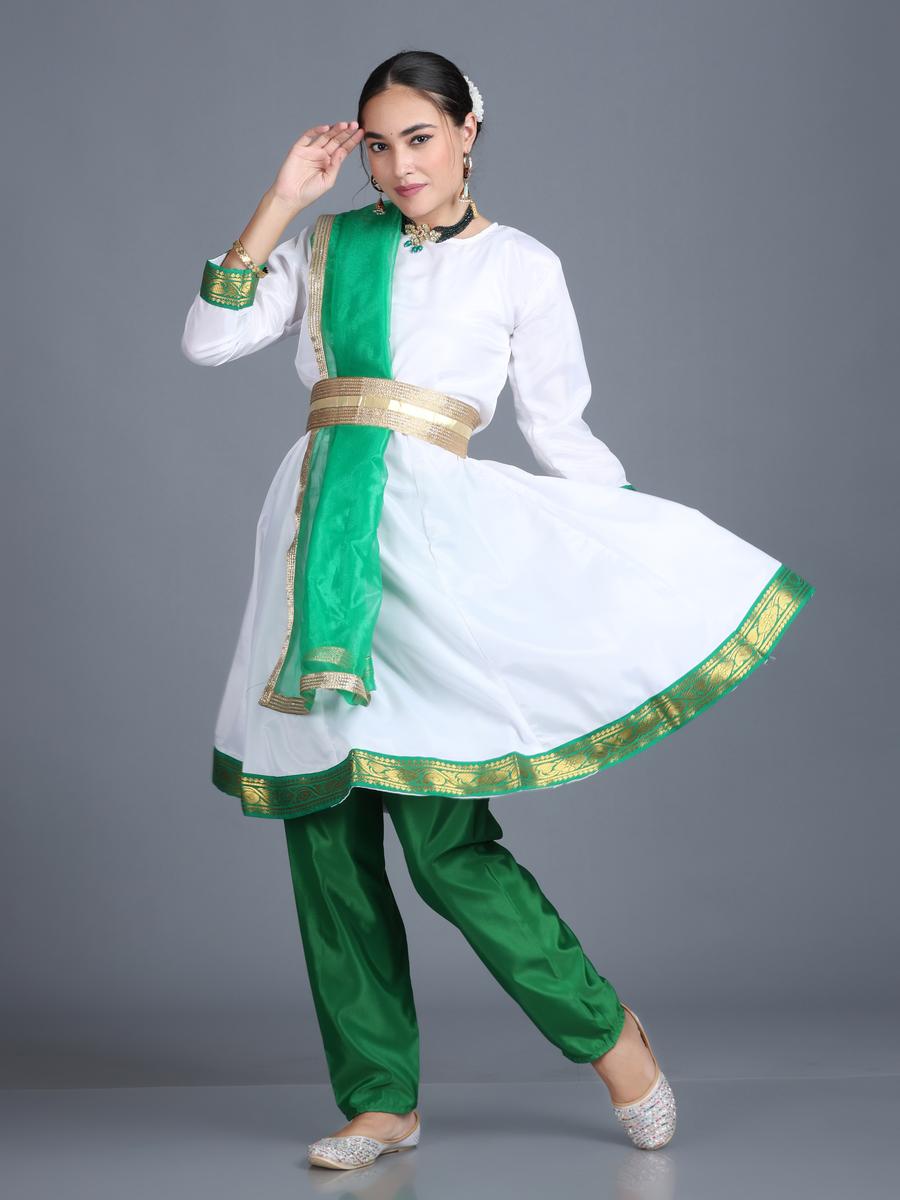 Women Kathak Dance Dress Anarkali Style Costume (One Size) The Dance Bible Women Kathak Dance Dress Anarkali Style Costume (One Size) The Dance Bible