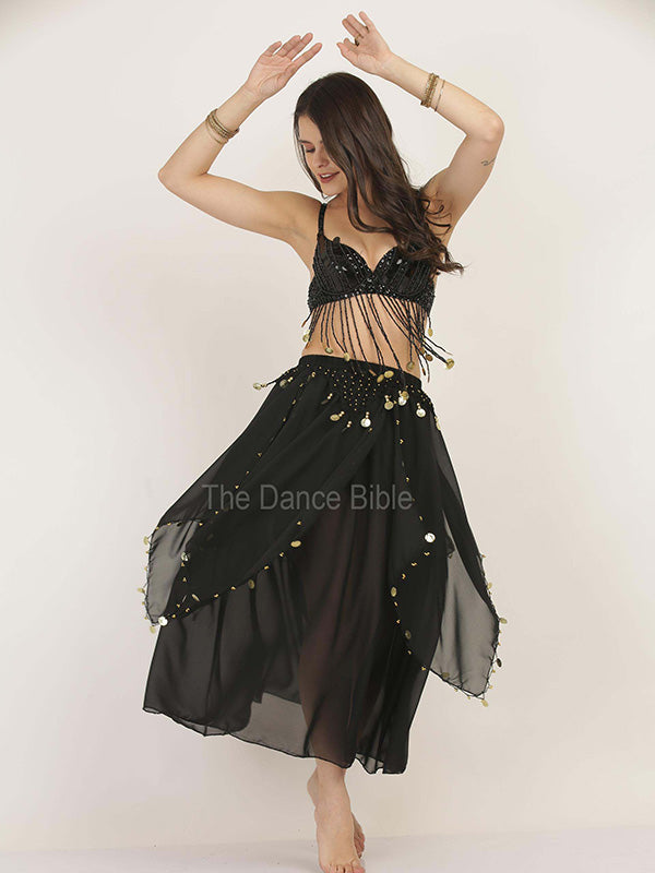 Black Belly Dance Chiffon Skirts