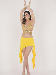 Yellow Belly Dance Long Skirt