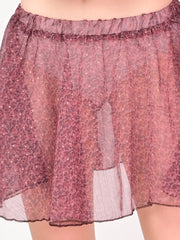 Mini Skirt with Elastic Pull On Waist