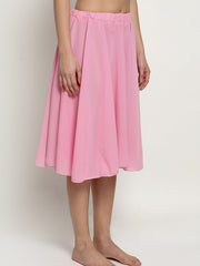 Chiffon Flowy Sheer Skirt in Pink Color