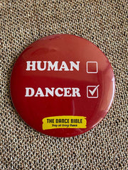 Red Human Dancer Print Metal Pin Badge