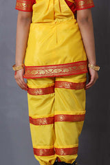 Red and Yellow Bharatanatyam Dance Dress