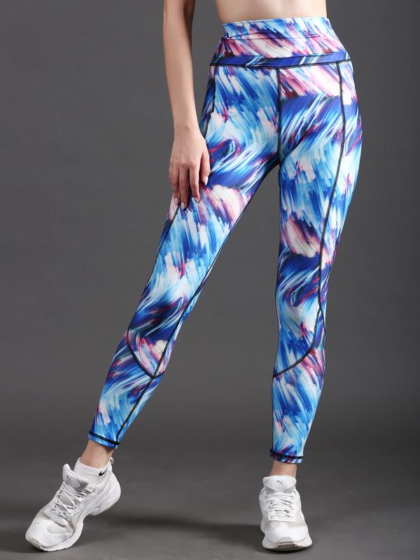 Long Yoga Leggings, Lily Freedom Printed Tights, High Waisted