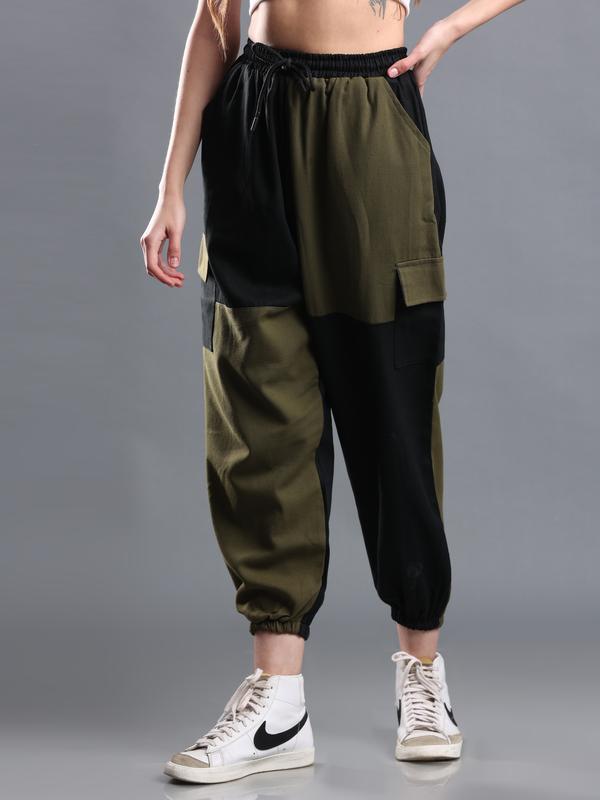 Women Swaggy Baggy Multi-Color Hip Hop Streetwear Jogger Pants