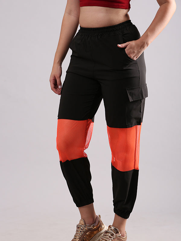 Black - Orange Jogger Pants