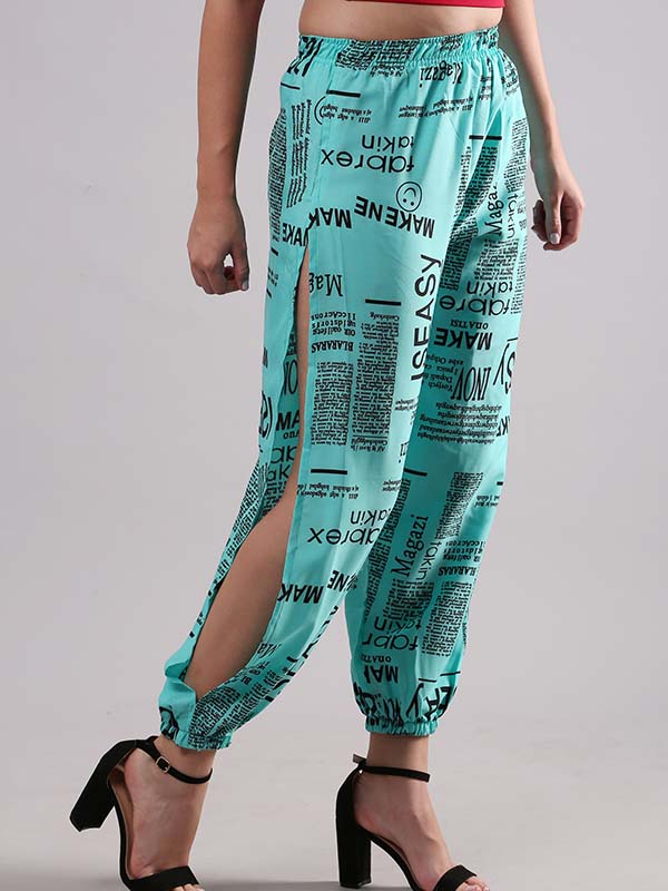 Womens digital printed harem pants ONLY – Fabnest