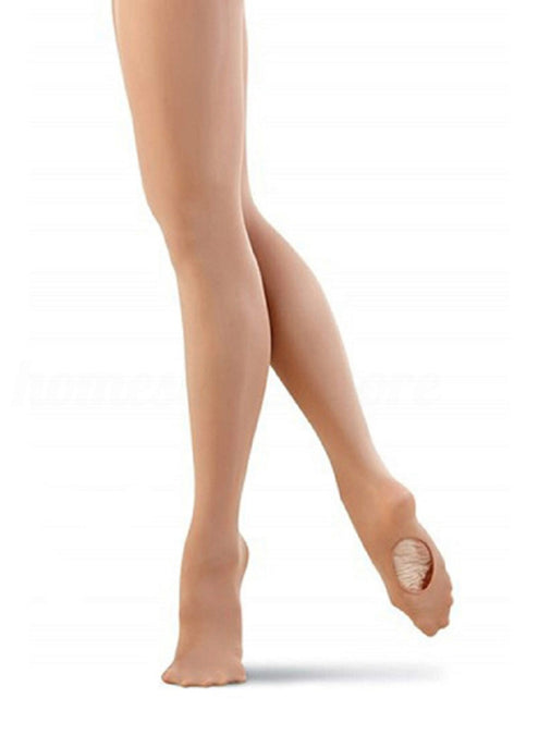 Unisex Convertible Skin Color Ballet Tights - Small (4-7 Years)