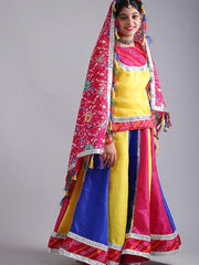 Multi Yellow Rajasthani Ghoomar Dress