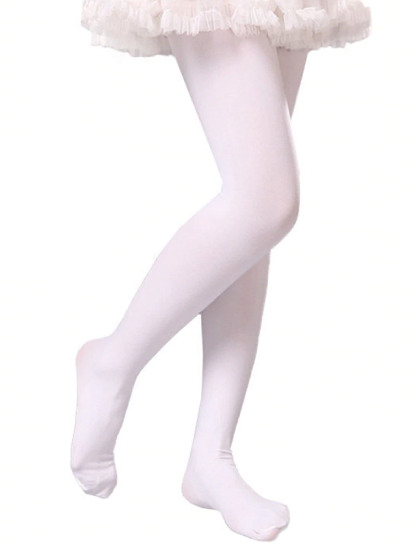 Unisex Footed White Color Ballet Tights The Dance Bible