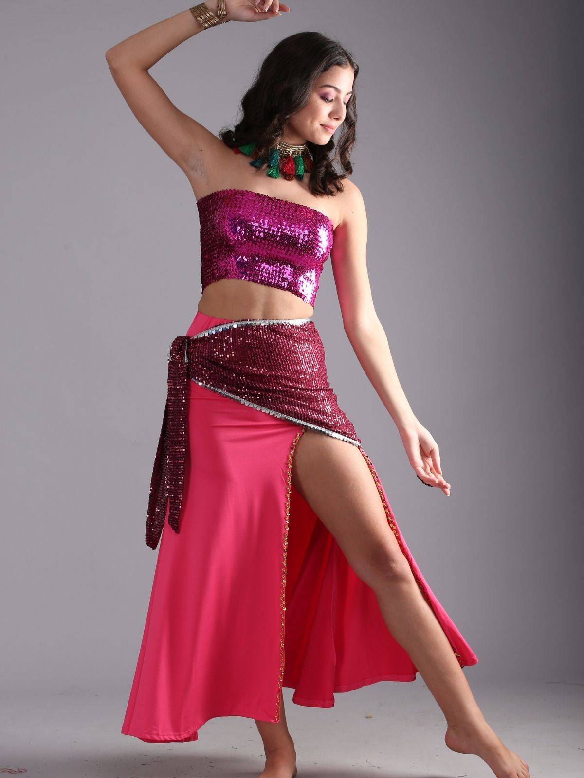The Dance Bible Belly Dance Coin Harem Pants for Girls and Women