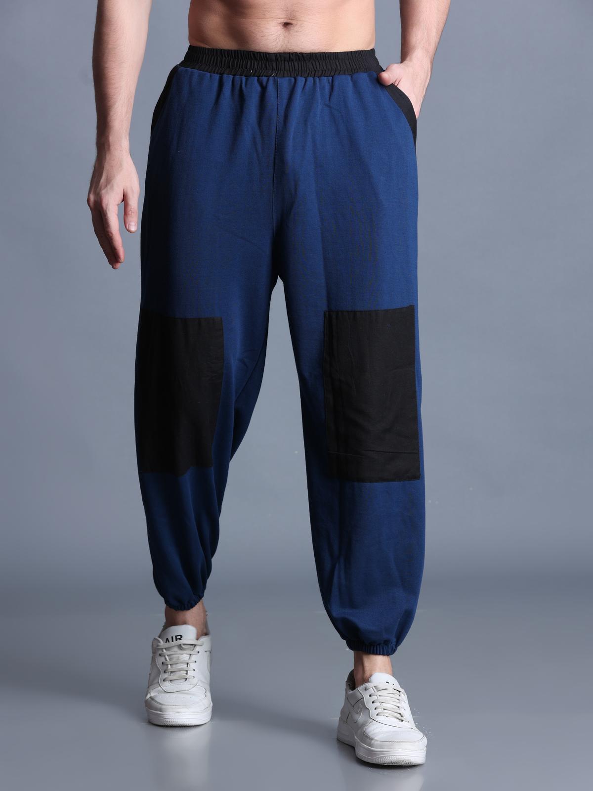 Men Blue Black Street Hoppers - Relaxed Fit Dance Lounge Pyjamas