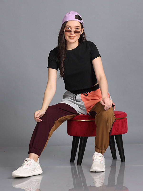 Women Swaggy Baggy Multi-Color Hip Hop Streetwear Jogger Pants