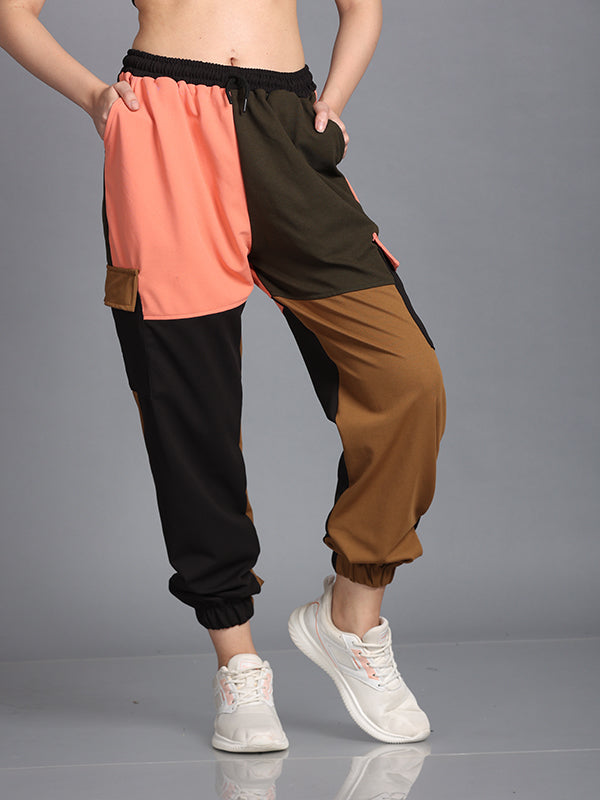 Women Swaggy Baggy Multi-Color Hip Hop Streetwear Jogger Pants - Adam