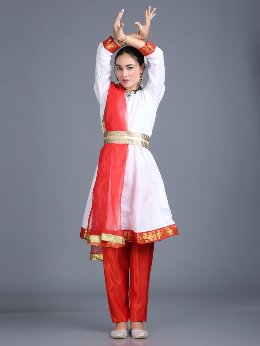 anarkali dress for semi classical dance Custom Kathak Anarkali Dress 5pc Indian Dance Costume