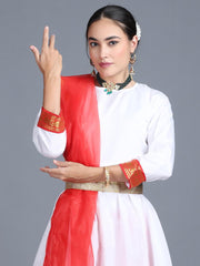 white kathak dress design Kathak Anarkali/white Kathak outfit/bollywood anarkali suit/customised dress/indian dancewear/bollywood outfit/white anarkali dress/banarasi