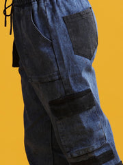 Women Stylish Flap Pockets Black Baggy Jogger Trackpants - Theo