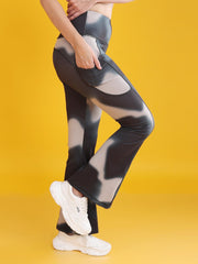 Women High-Rise Flared Track Yoga Pants with 2 Side Pockets - Natalie