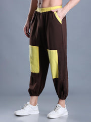 Men Brown Yellow Street Hoppers - Relaxed Fit Dance Lounge Pyjamas