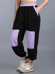 Women Black Lavender Street Hoppers - Relaxed Fit Dance Lounge Pyjamas