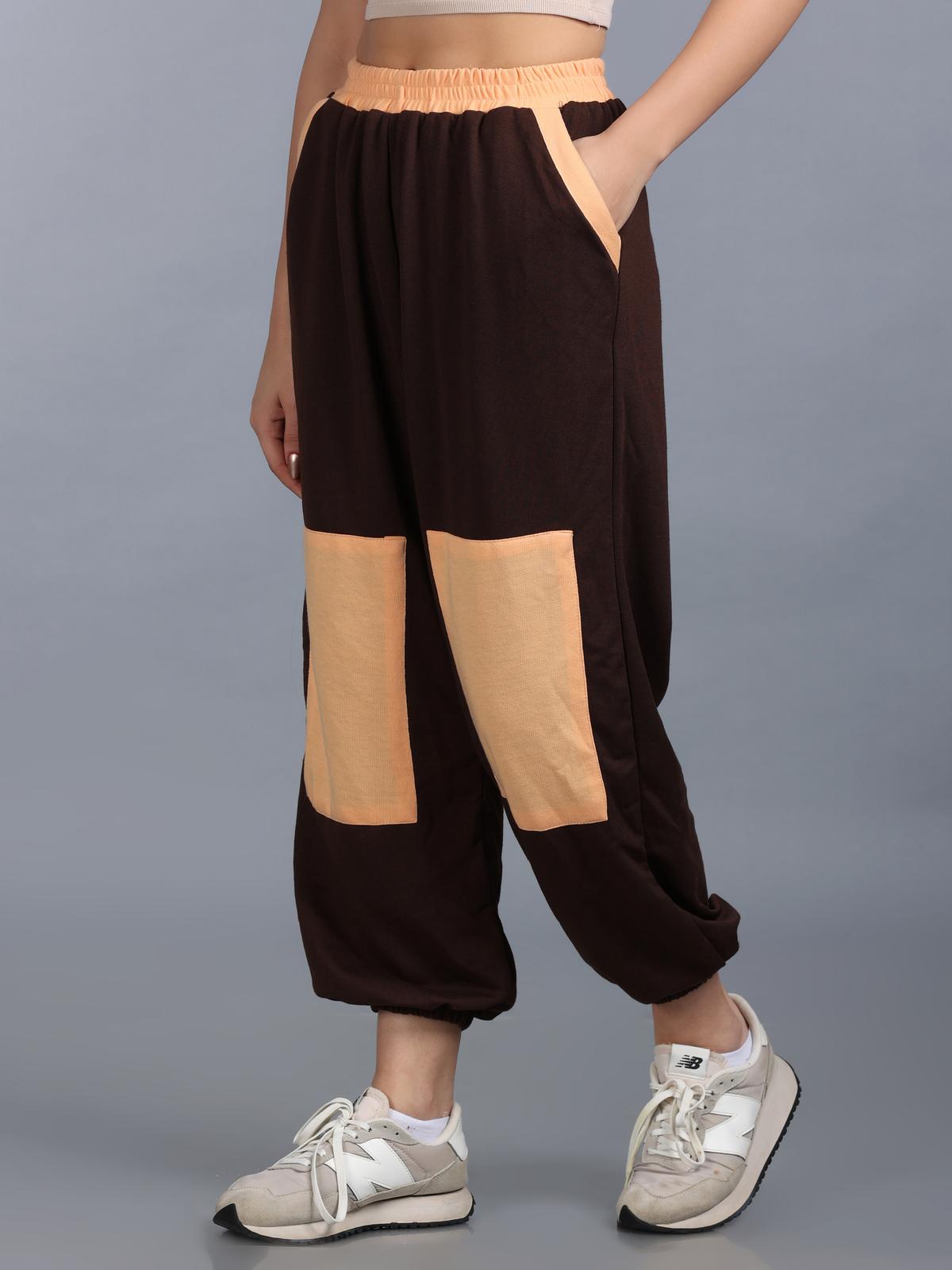 Women Brown Peach Street Hoppers - Relaxed Fit Dance Lounge Pyjamas