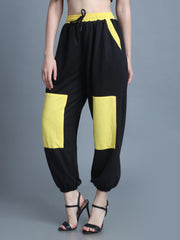 Women Black Yellow Street Hoppers - Relaxed Fit Dance Lounge Pyjamas
