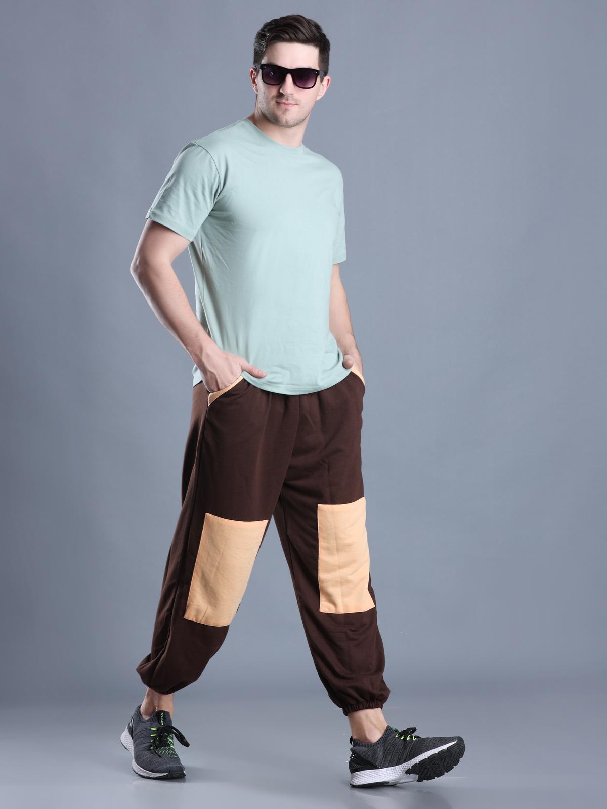 Men Brown Peach Street Hoppers - Relaxed Fit Dance Lounge Pyjamas