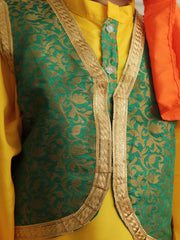 Punjabi Bhangra Dance Costume for Boys - Yellow