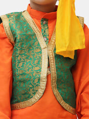 Punjabi Bhangra Dance Costume for Boys - Orange