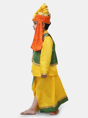 Punjabi Bhangra Dance Costume for Boys - Yellow