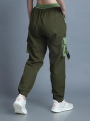 Women 4 Pockets Drip Tape Jogger Trackpants - Wiley