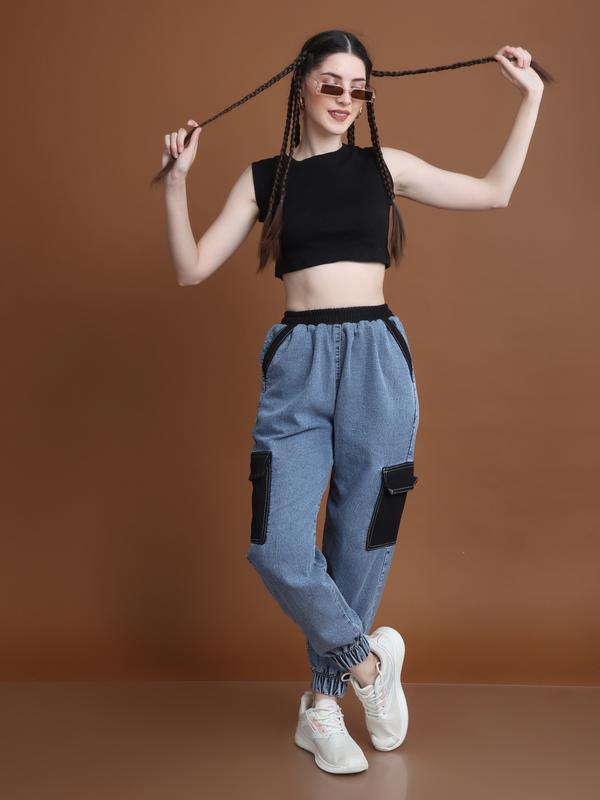 Women Baggy Fit Dance Cargo Trousers - Arnold