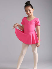 Hot Pink Short Sleeve Spandex Dress