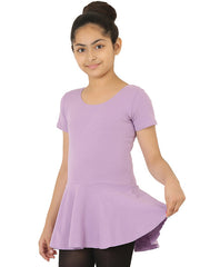 Lavender Girls Short Sleeve Ballet Dress