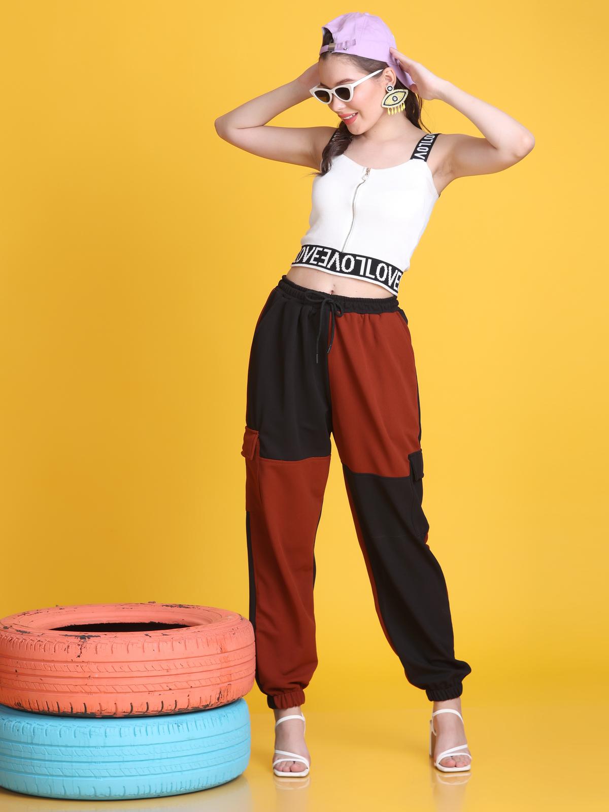 Women Swaggy Baggy Multi-Color Hip Hop Streetwear Jogger Pants - Nick