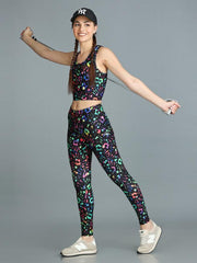 Stylish Printed Padded Sports Cropped Top - Florence