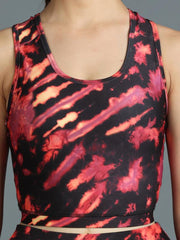 Stylish Printed Co-ord Activewear Leggings and Padded Sports Top Sets