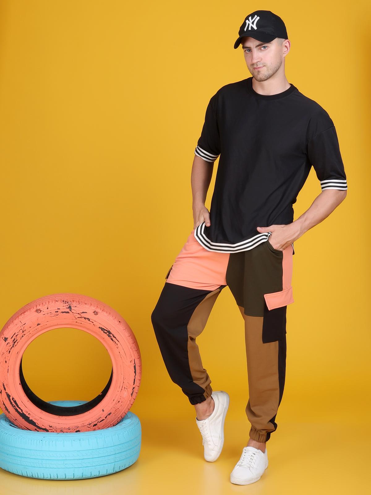 Men Swaggy Baggy Multi-Color Hip Hop Streetwear Jogger Pants - Adam