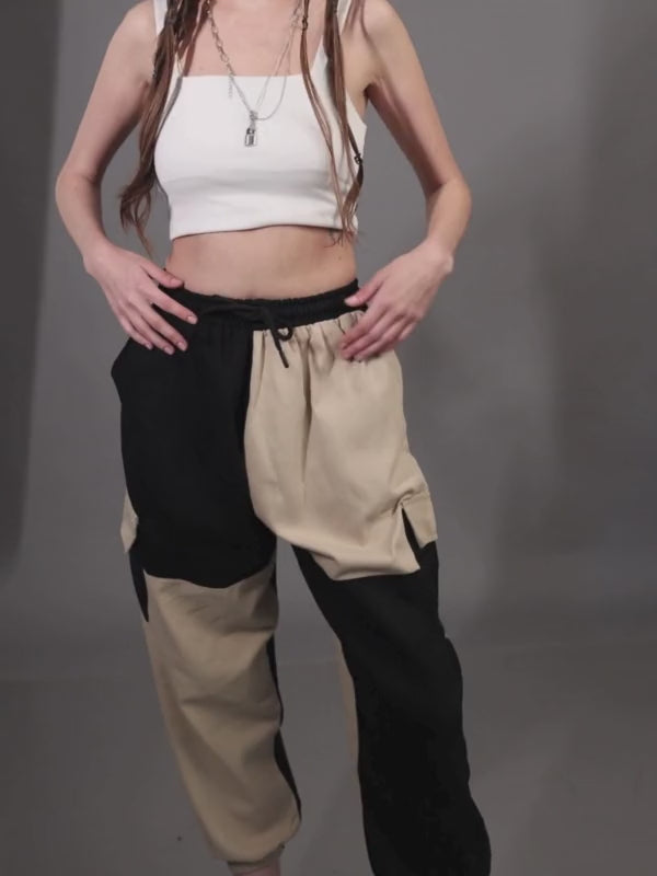 Women Swaggy Baggy Multi-Color Hip Hop Streetwear Jogger Pants - Leo