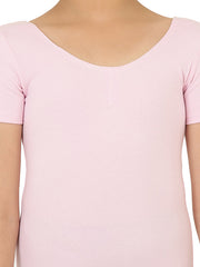 Pink Half Sleeve Leotard for Girls