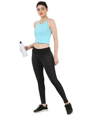 Stylish Sports Crop Top in Sky Blue Color