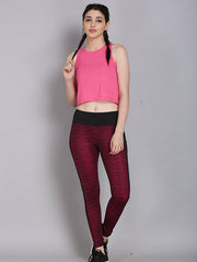 Pink Activewear Sports Cropped Top
