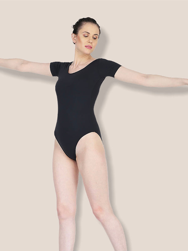 Black Classic Short Sleeve Ballet Leotard for Women – The Dance Bible