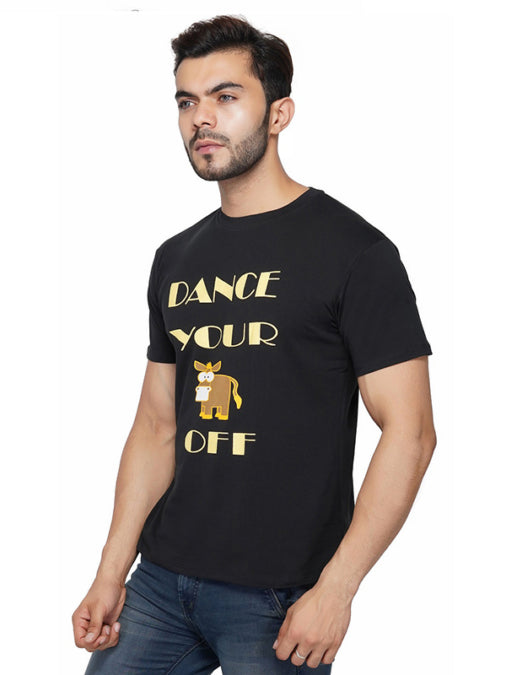 Black Dance Your Ass Off Print Unisex T-Shirt