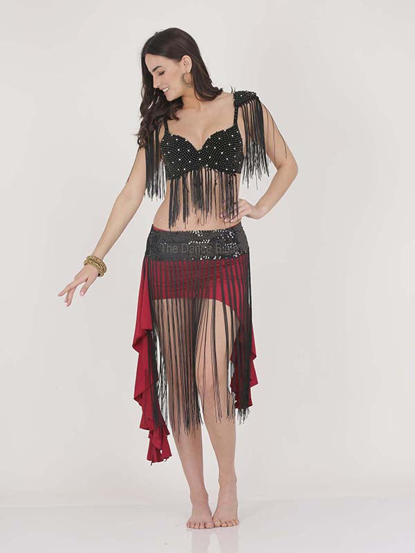 Girls Long Sequin Tassel Belly Dance Hip Scarf Belt – The Dance Bible