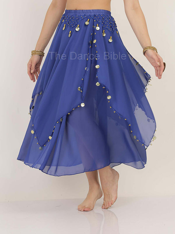 Blue Long Belly Dance Skirts