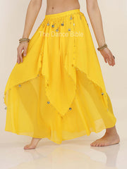 Yellow Long Belly Dance Skirts