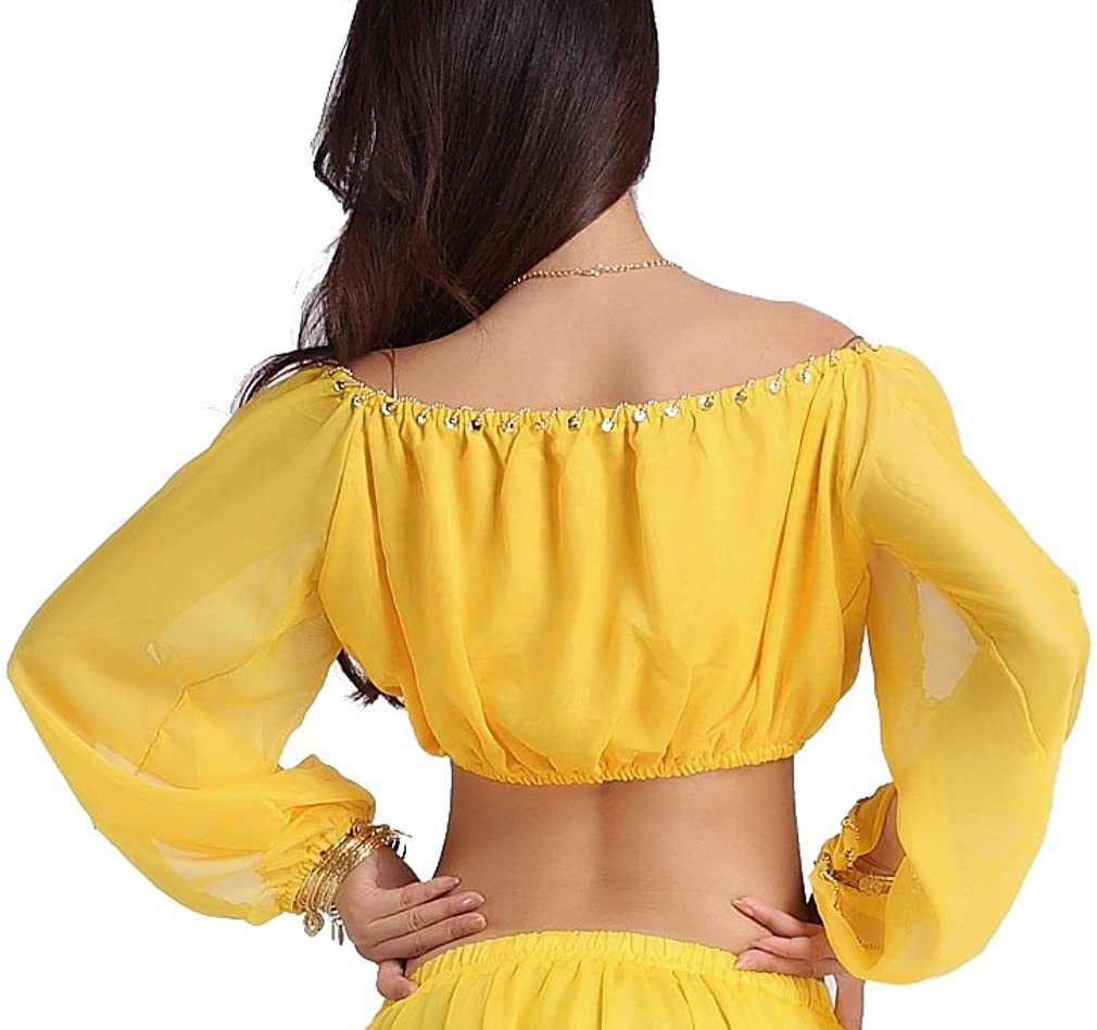 Yellow Belly Dance Tops