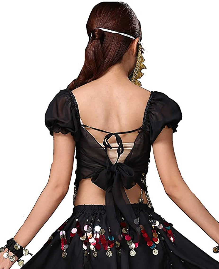 Women Belly Dance Clothes in Black Color